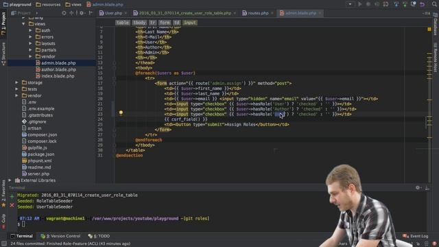 Laravel Tutorial - ACL (User Roles) - #3 Middleware смотреть онлайн