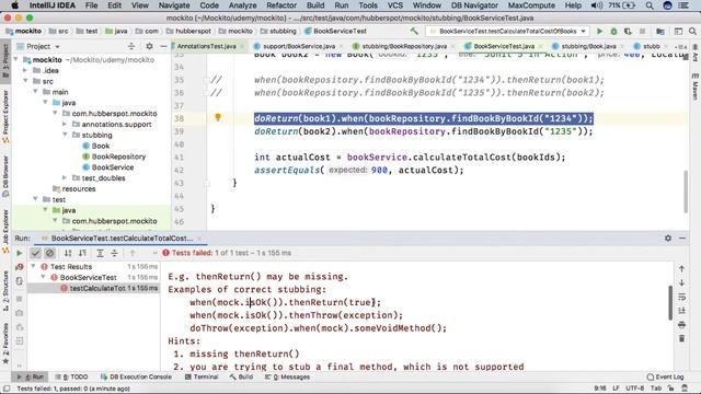 Mockito misuse - UnfinishedStubbingException смотреть онлайн