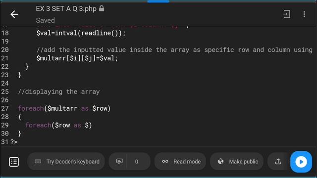 PHP Multidimensional Array: Search & Display Element | BCA Sem 3 Lab Assignment 3 SET A Q 3 Solutio