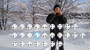 Таб Окарина. "Во поле березка стояла". 4 hole okarina tab