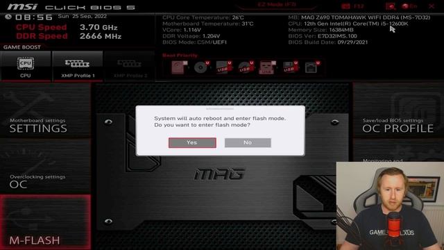 How To Update BIOS On The MSI Mag Z690 Tomahawk WiFi DDR4 смотреть онлайн