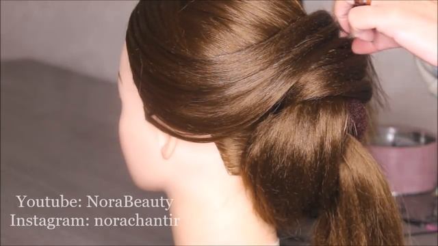 تسريحة جميلة للمناسبات رأيكم حبياتي يهمني ولايك لدعم الفيديو❤Hair Bun For Party or Wedding смотреть онлайн
