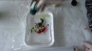 Мраморный фон с помощью лака для ногтей. Часть 5. Завтра последняя.