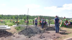 Пожар на кладбище
