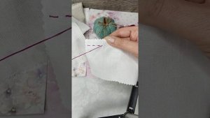 Шов вперёд иголку на хлопковой ткани.Кружок Модна лялька .Детям от 7 лет