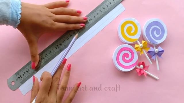 DIY PAPER LOLLIPOP / Paper Crafts For School / Paper Craft / Easy Craft Ideas /origami Craft