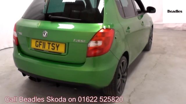 2011 Skoda Fabia vRS 1.4l Rallye Green Metallic GF11TSY for sale at Beadles Skoda Maidstone смотреть онлайн