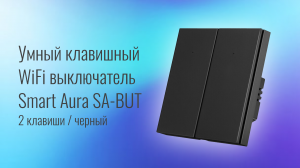 Умный клавишный WiFi выключатель Smart Aura SA-BUT - 2 клавиши/черный