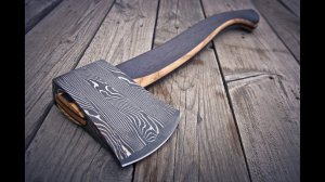 Топор из дамаска в УРМ «Аника» — часть 2. Yankee type damascus axe making — part 2