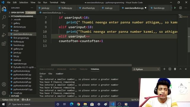 Exercise::#3 Guess the Number Solution || Free Python Course || Coding Anna