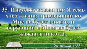 Евангелие от Иоанна с музыкой глава 6 читаем и слушаем