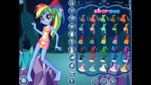 My Little Pony Legend of Everfree Rainbow Dash Dress Up Game for Girls
