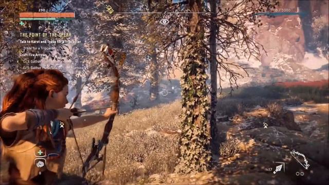 Let's Play Horizon Zero Dawn - Ep 7 - Aloy learns how to craft Fire arrows
