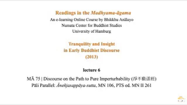 Бхиккху Аналайо.Чтения в Мадхьяма-агаме.МА 75.2013 смотреть онлайн