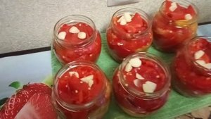 Запеченный перец с чесноком - очень вкусная заготовка!