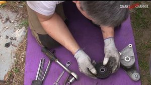 Обслуживание подшипников ремня генератора Пежо 406