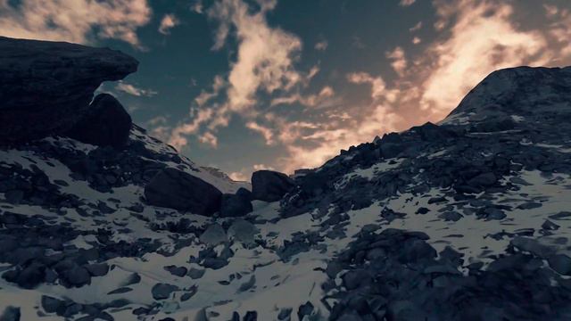 A Walk Through the Starfield | Alchiba X-B | Alchiba System, Frozen Mountains, Sunset смотреть онлайн