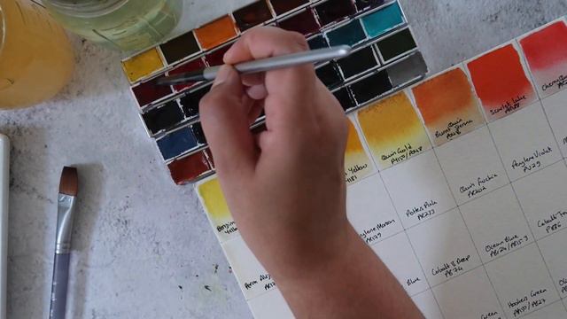 Roman Szmal Aquarius Watercolour Paints Palette Setup & Swatching - Mina Does Art Stuff смотреть онлайн