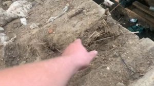 Старинное утепление дома.Глина,мох,салома.