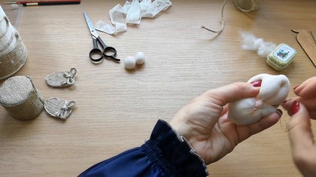 Мастер класс. Домовичок из колгот и мешковины.
