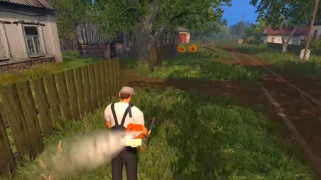 ПОМОГ БАБУШКЕ ПОКОСИТЬ ТРАВУ У ДОМА! смотреть онлайн