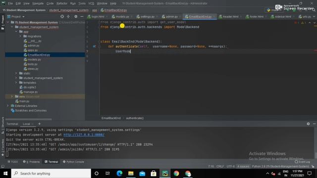Create EmailBackEnd in Django | Python Tutorial | Python Django | Django | Python Django Project