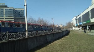 Поезд «Номерной» на станции «Технопарк». 11 апреля 2021. 1