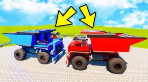 ДЕРБИ ЛЕГО ГРУЗОВИКОВ! СМЕРТЕЛЬНОЕ ЛЕГО ДЕРБИ НА ВЫЖИВАНИЕ - ЭПИЧНАЯ БИТВА ЛЕГО МАШИН В BRICK RIGS