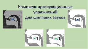 Комплекс артикуляционных упражнений для шипящих звуков.