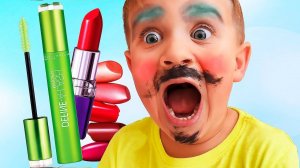 Funny Baby prank, Bad Baby Crying brother got Makeup! Johny Johny Yes Papa Nursery Rhymes bad kids