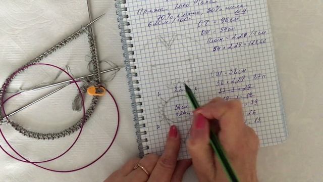 Джемпер из хлопка с V-образным вырезом, спицами. 1 часть.