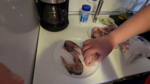 Толстолобик на гриле | жарим рыбные стейки на электрогриле #4К #рыба #электрогриль