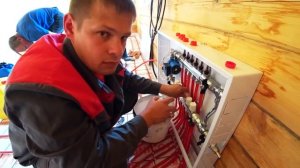 Водяной теплый пол в загородном доме.