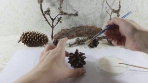 Как быстро украсить шишки на Новый Год| DIY -Как покрасить шишки 3 простых способа