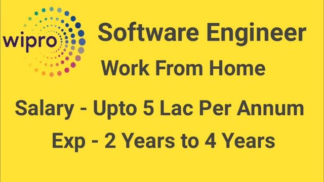 Wipro Recruitment 2021 - Software Engineer - Apply Now
