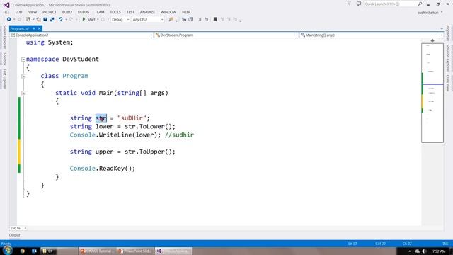 C# NET Tutorial - 21 - String functions Part 1