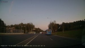 Видео с регистратора Roadgid. Вечер в Москве