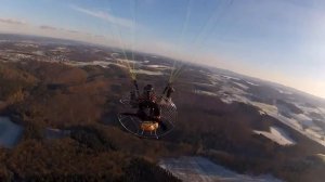 Paramotor Winter Flight over Arnsberg Holzen Germany