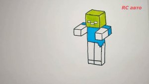 Как нарисовать зомби майнкрафт / how to draw а zombie minecraft