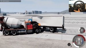 BeamNG Drive - Truck Crash Tests | Steering Wheel Gameplay Ep 19
