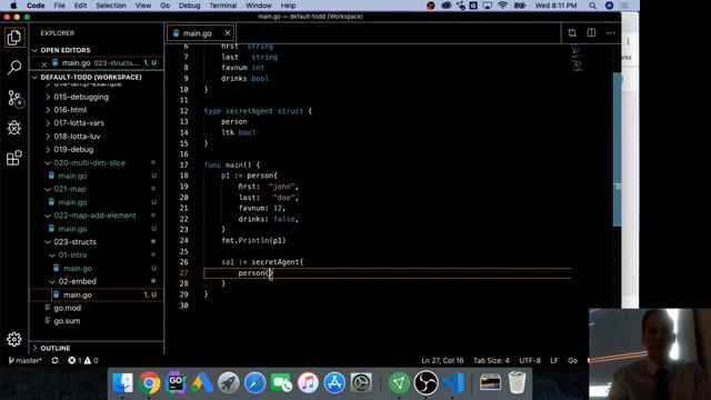 embedded struct golang смотреть онлайн