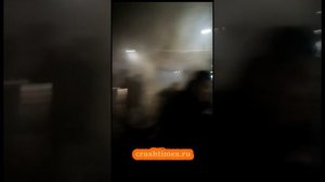 Новые кадры первых минут пожара в клубе "Полигон" в Костроме