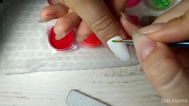 ТРЕНДОВЫЙ дизайн ПИГМЕНТАМИ/Укрепление гелем/Маникюр сама себе смотреть онлайн