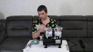 Компрессор для аэрографа FENGDA AS-196 двухпоршневой с ресивером