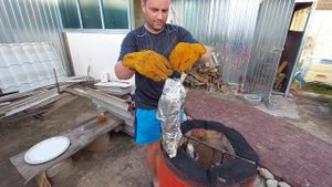 тандыр из бочки часть 2! ребра + рулька.
