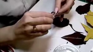 Мастер-класс цветы из кожи. Ирис Анжелло.