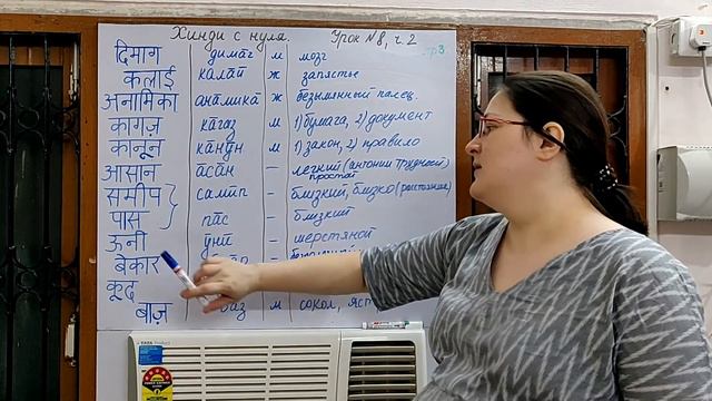 Хинди с нуля. Урок№8, часть 2 "новые слова" смотреть онлайн