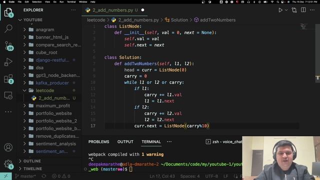 Leetcode Solutions | Add Two Numbers | Leetcode 2 |  Python