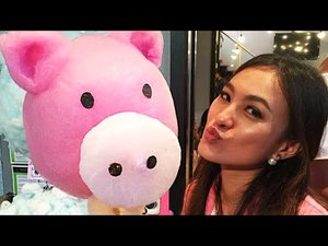 Сладости: Искусство из сладкой ваты: Hello Kitty, Пингвин, Свинья. Китайская кухня.