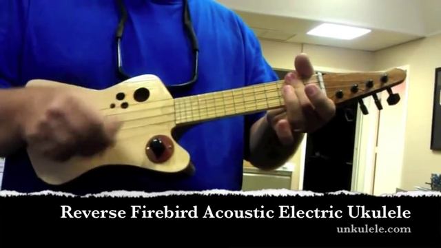 Reverse Firebird Acoustic Electric Ukulele смотреть онлайн